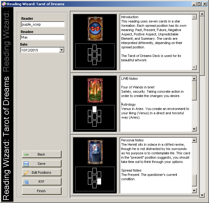 Readings - Existing Reading loaded to Reading Wizard